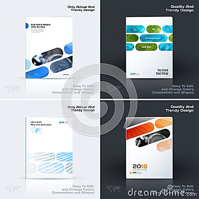 Abstract annual report, business vector template. Brochure desig Vector Illustration