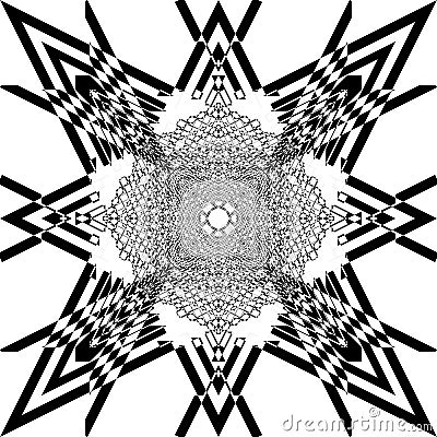 Abstract Arabesque hexa developement hive Perspective Design black on transparent Vector Illustration