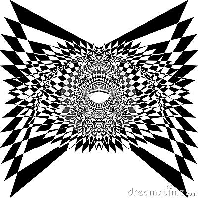 Abstract arabesque mask projection square plaid Stock Photo