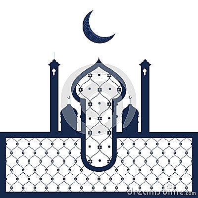 Abstract arabic temple. Ramadan kareem Vector Illustration