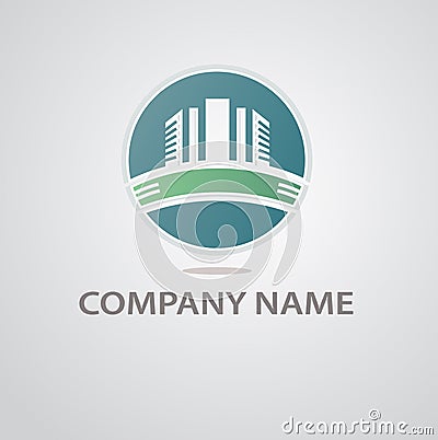 Abstract architecture building silhouette logo Vector Illustration