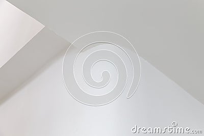 Abstract architecture white curve wall and ceiling. Stock Photo