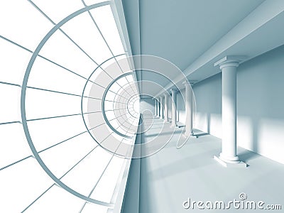 Abstract Architecture Design Interior Column Background Stock Photo