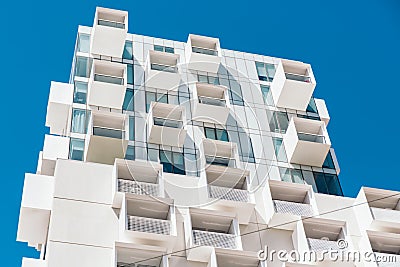 Abstract Architecture of a Modern Building. Melbourne, australia. Stock Photo