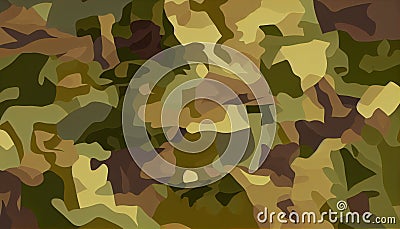 Abstract army camouflage wallpaper with green forest backdrop ,generative AI Stock Photo