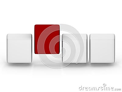 An abstract array of cubes - a 3d image Stock Photo