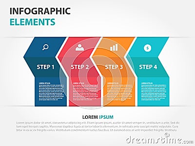 Abstract arrow business Infographics elements, presentation temp Vector Illustration