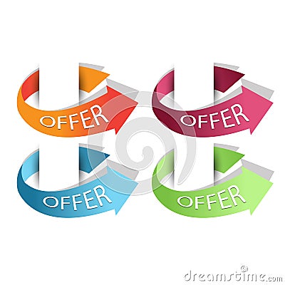 Abstract arrow offer banner or header Stock Photo