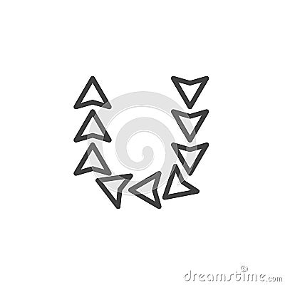 Abstract arrows direction line icon Vector Illustration