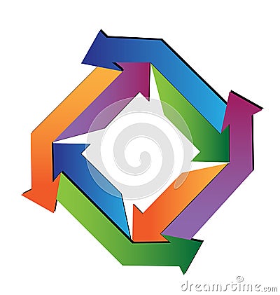 Abstract arrows logo Vector Illustration