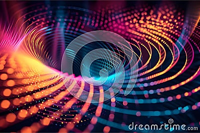 Abstract background Harmonic Waves Abstract Visualization of Acoustic Vibrations. Stock Photo