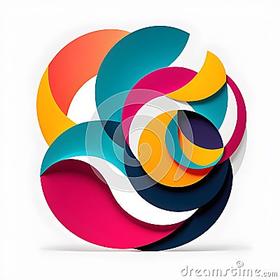 Abstract art is all about expressing emotion and ideas through bold shapes and minimalistic approaches. Stock Photo