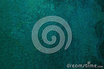 Abstract art background dark turquoise and emerald colors. Watercolor painting on canvas with soft aquamarine gradient Stock Photo