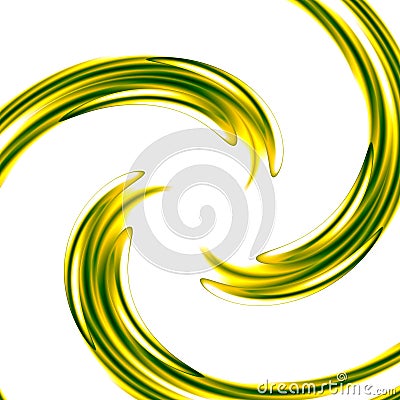 Abstract Art Background With Green Spiral - Concentric Ripples - Graphic Design Element - Swirl Illustration - Wet Paint - Color Stock Photo