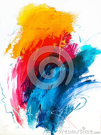 Abstract oil painting background. Oil on canvas texture. Hand dr Stock Photo