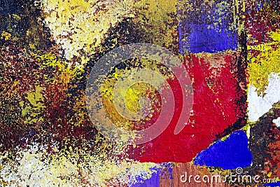 Abstract art background. Oil painting on canvas. Cartoon Illustration