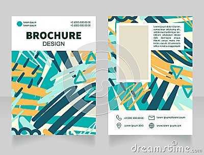 Abstract art charity exhibition blank brochure design Vector Illustration