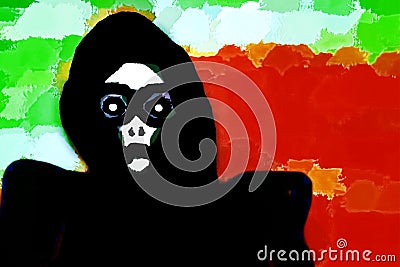 Abstract Art: Death In Her Youth - Close Up Stock Photo