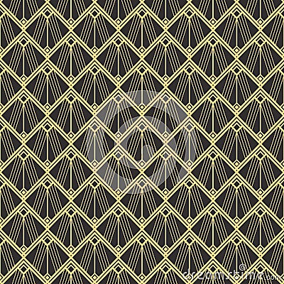 Abstract art deco seamless modern tiles pattern Vector Illustration