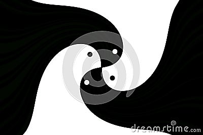 Abstract Art: Doves - Yin & Yang Stock Photo