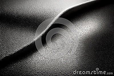Abstract art featuring black cloth with desaturated particles creating a dynamic, animated background. Elegant and textured Stock Photo