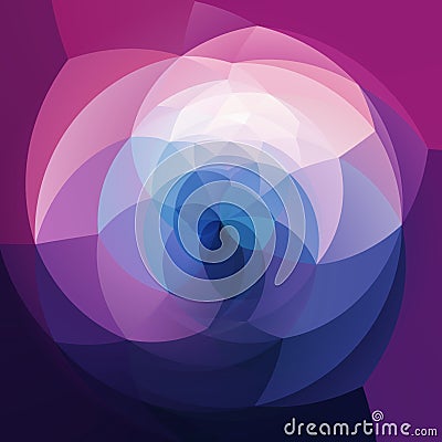 Abstract art geometric swirl background - ultra violet, dark blue, purple and white colored Stock Photo