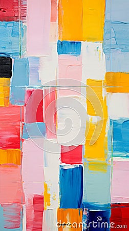 Abstract art made with mixed colors brush strokes Stock Photo