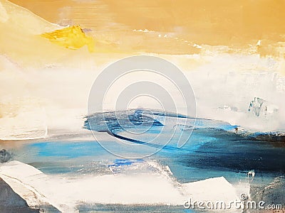 Abstract Art Painting background. Nature Landscape. Modern Artwork Editorial Stock Photo
