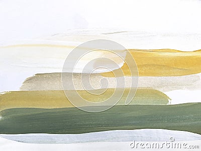 Green abstract paint landscape. Modern art background. Stock Photo