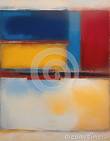 Abstract art uses visual language of shape, form, color and line to create a composition Stock Photo