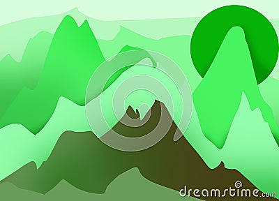 Mountaint art abstrack Stock Photo