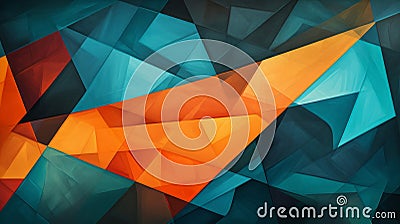 Abstract art wallpaper. Colored background, teal and orange. Stock Photo