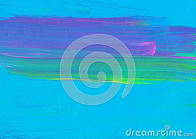 Abstract artistic background. Blue, pink, turquoise painting. Brush strokes backdrop. Modern artwork. Multicolored texture Stock Photo