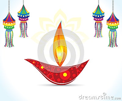 Abstract artistic creative deepawali background Vector Illustration