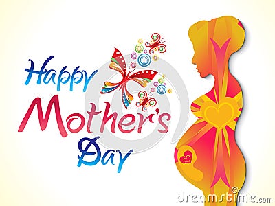 Abstract artistic creative mother`s day background Vector Illustration