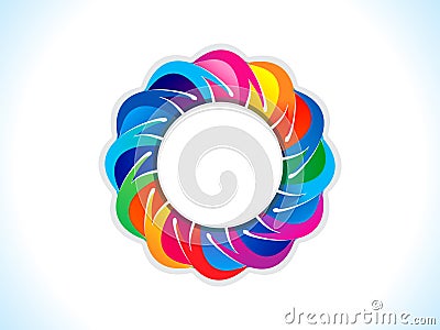 Abstract artistic creative rainbow blank circle Vector Illustration