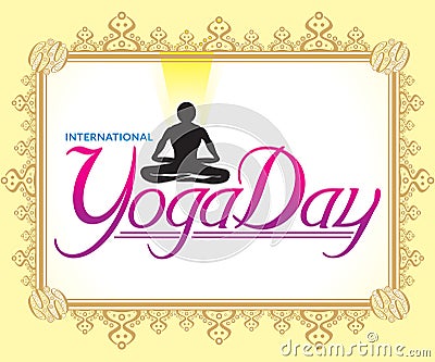 Abstract artistic creative yoga day background Vector Illustration