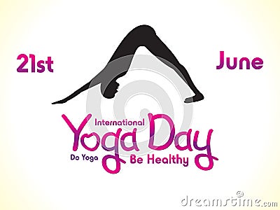 Abstract artistic creative yoga day background Vector Illustration