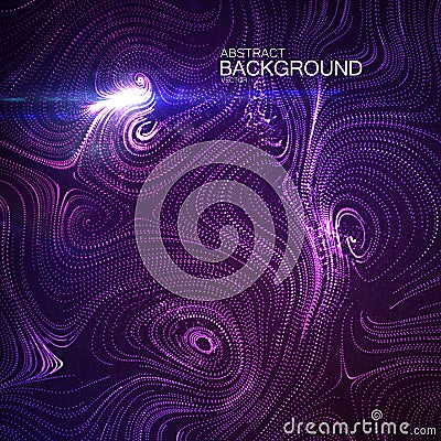 Abstract artistic curl background with swirled stripes. Vector Illustration