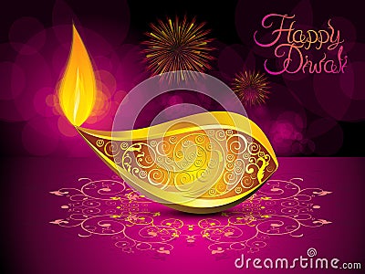 Abstract artistic diwali background Vector Illustration