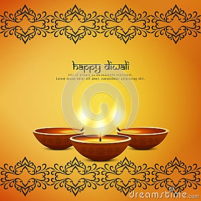 Abstract artistic Happy Diwali decorative background Vector Illustration