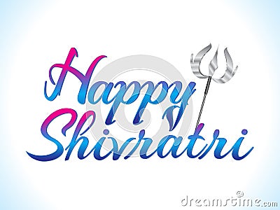 Abstract artistic happy shivratri text Vector Illustration