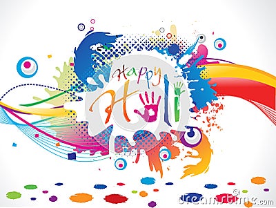 Abstract artistic holi background Vector Illustration