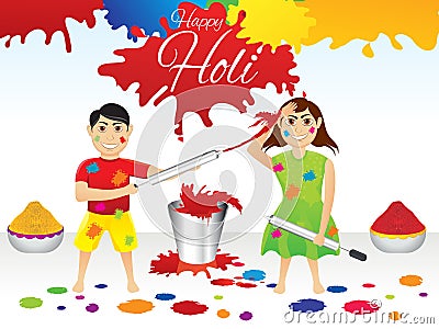 Abstract artistic holi splash background Vector Illustration