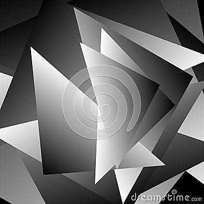 Abstract artistic image with triangular, geometric forms. Angula Vector Illustration