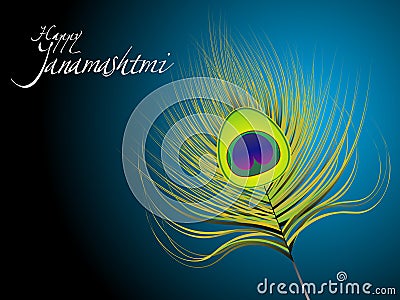 Abstract artistic janamashtmi background Vector Illustration