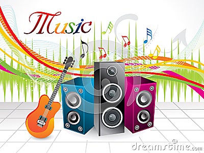 Abstract artistic musical background Vector Illustration