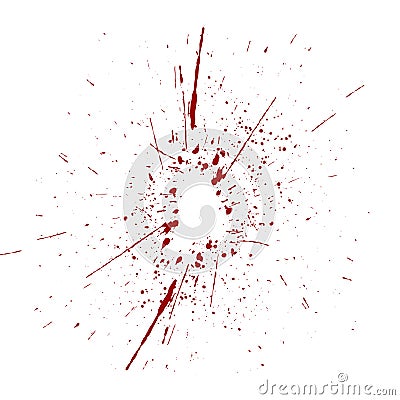 Abstract artistic paint splashes red and white. Ink splashes background. Black and white texture. Vector Illustration