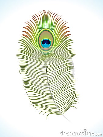 Abstract artistic peacock feather Vector Illustration