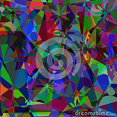 Abstract artistic polygonal mosaic digital painting background Vector Illustration